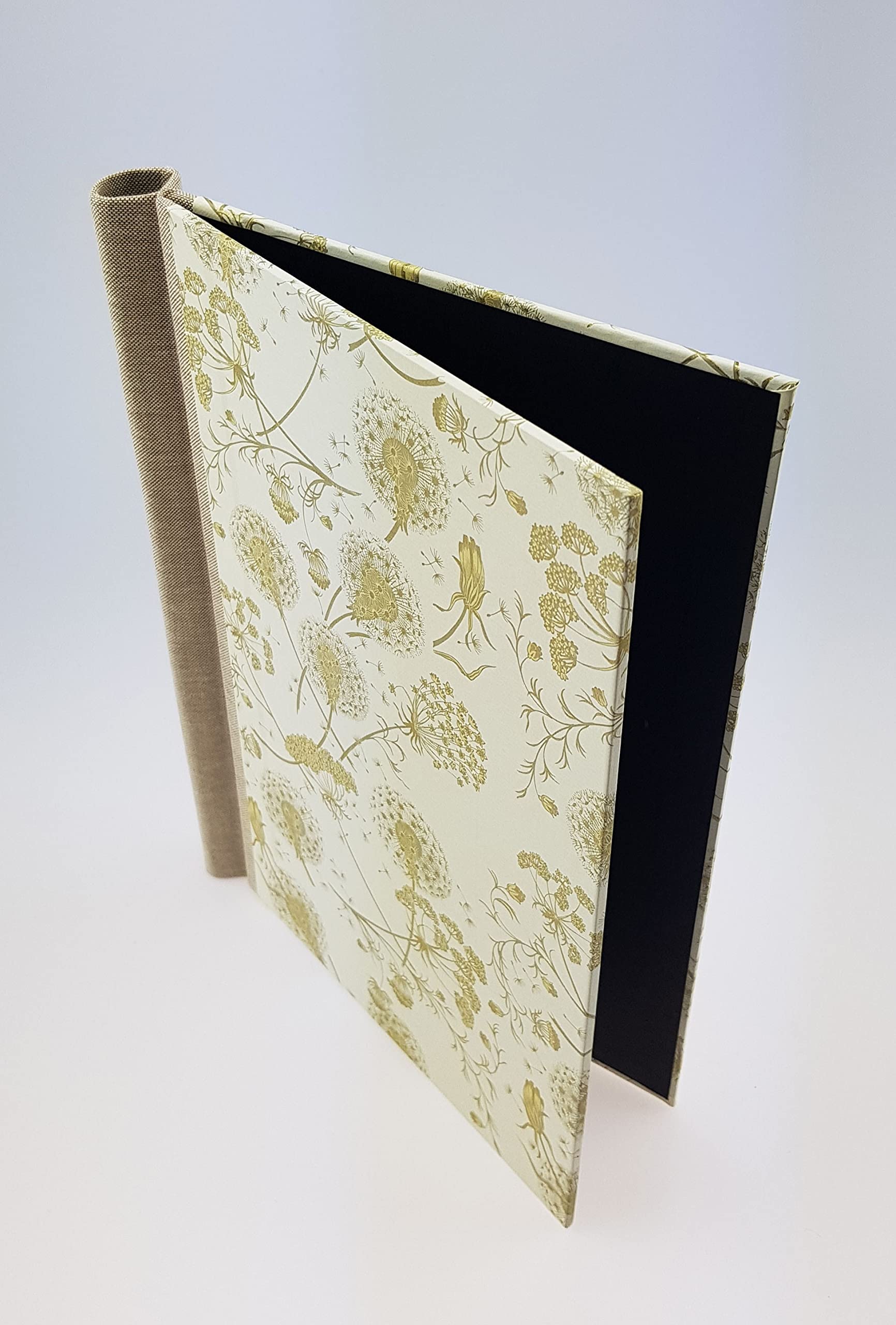 Klemmbinder Löwenzahn Naturleinen, A4, 22,5 x 30,8 cm