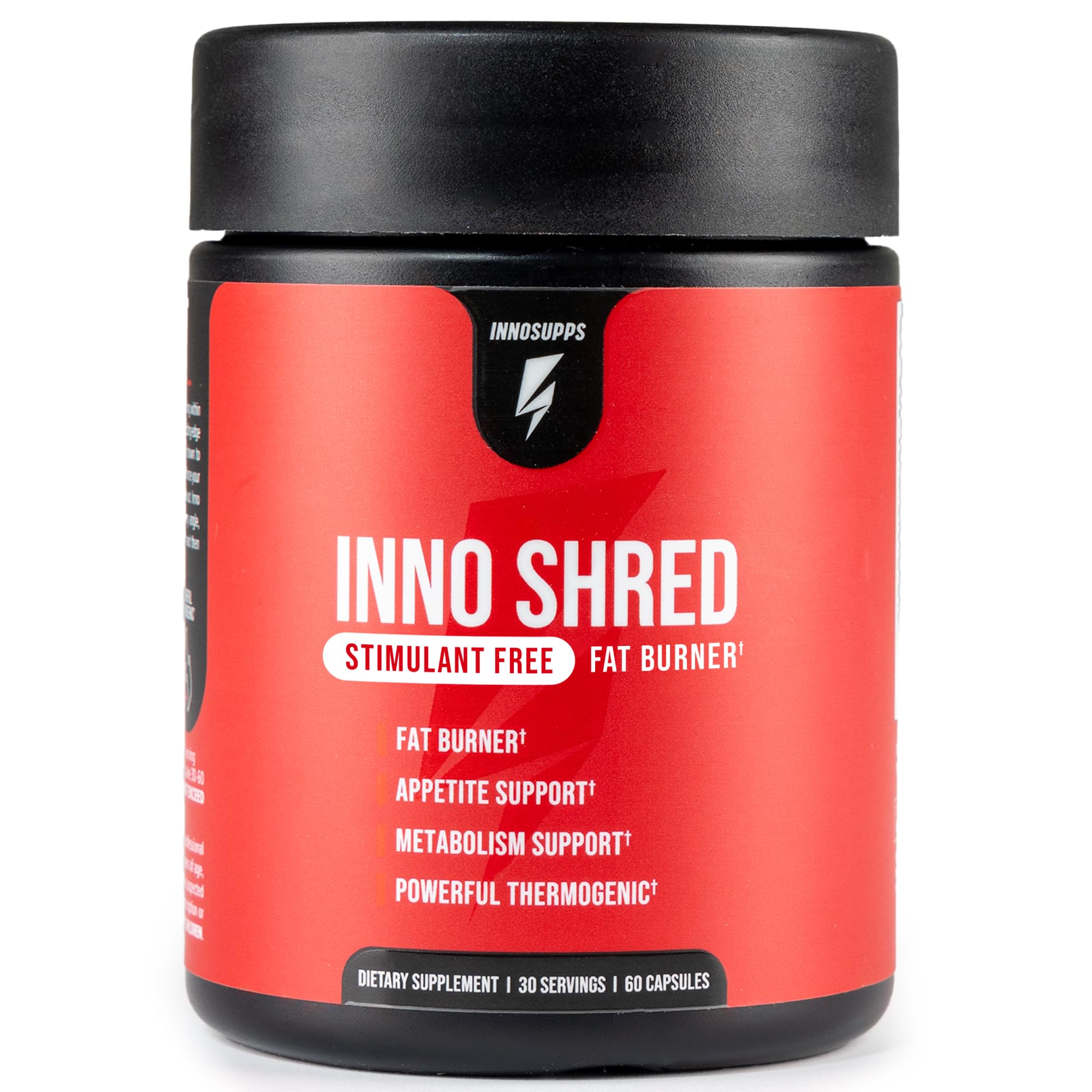 Inno Shred - Day Time Burner | Stimulant Free | 100mg Capsimax, Grains of Paradise, Green Tea Extract (60 Veggie Capsules) | (Stimulant Free)