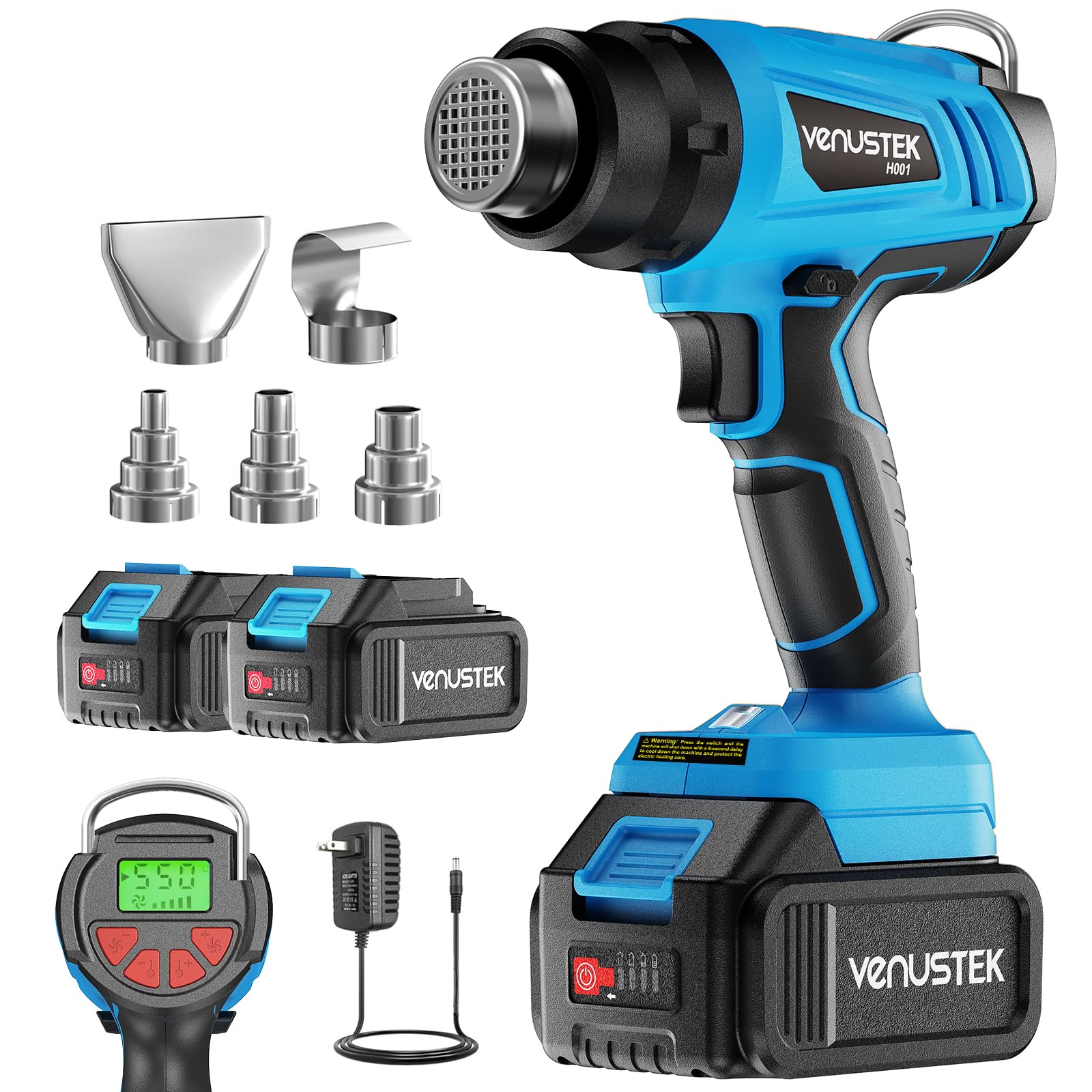 20V Cordless Heat Gun with 2 x 4 0Ah Batteries 122 1022 Fast-Heating Hot Air Gun Kit with