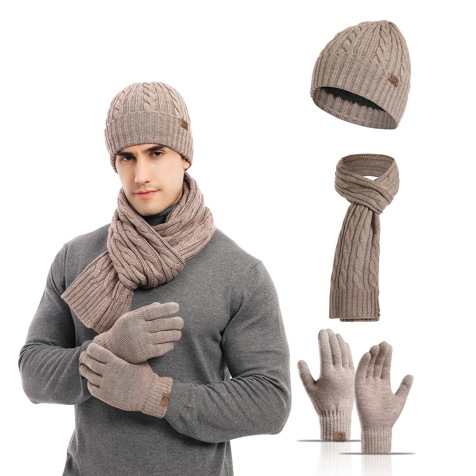 mütze schal set herren