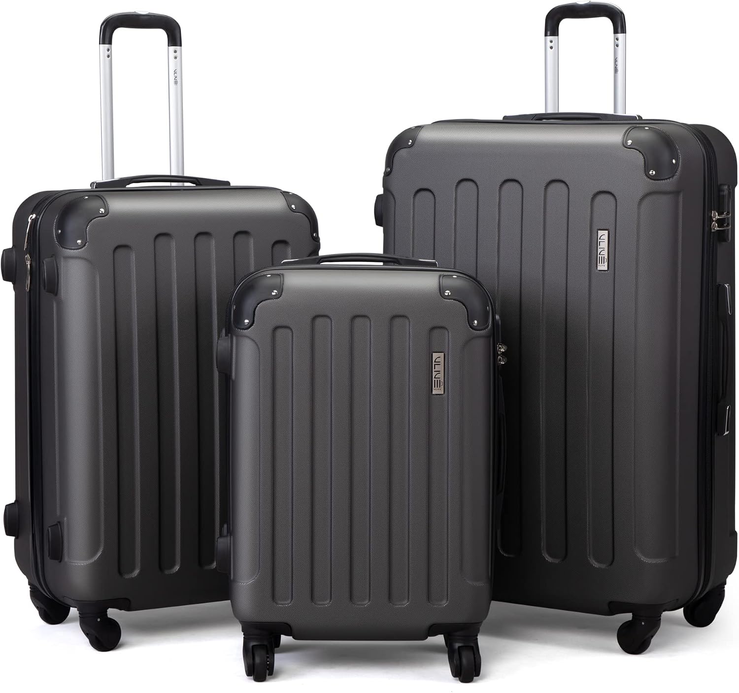 Sandinrayli 3 Pcs Luggage Set, Lightweight & Durable Travel Suitcase with Spinner Wheels, 20” 24” 28” Hardside Spinner Set