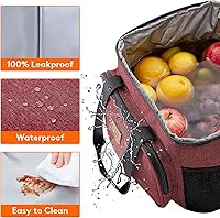Vista 24 de Lifewit Bolsa de Almuerzo Mediana Aislada Caja de Almuerzo Hielera Suave Bolsa Refrigerante para Adultos Hombres Mujeres, Gris 12 Latas (9L)