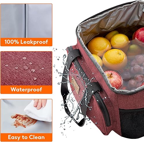 Miniatura 24 de Lifewit Bolsa de Almuerzo Mediana Aislada Caja de Almuerzo Hielera Suave Bolsa Refrigerante para Adultos Hombres Mujeres, Gris 12 Latas (9L)