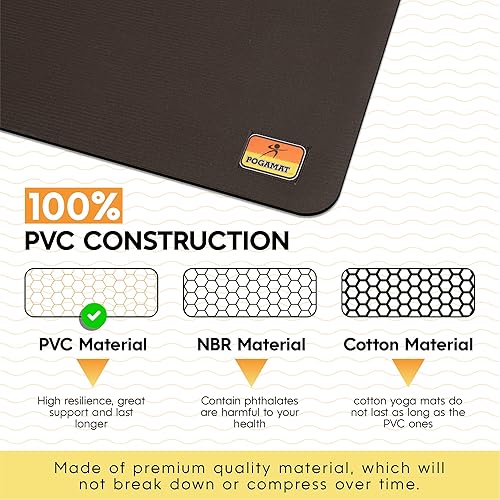 Miniatura 8 de POGAMAT Premium Thick Yoga Mat - Light Cardio Workout Mat - Extra Long Memory Foam Floor Mats for Yoga, Meditation and Stretching - Use For Any