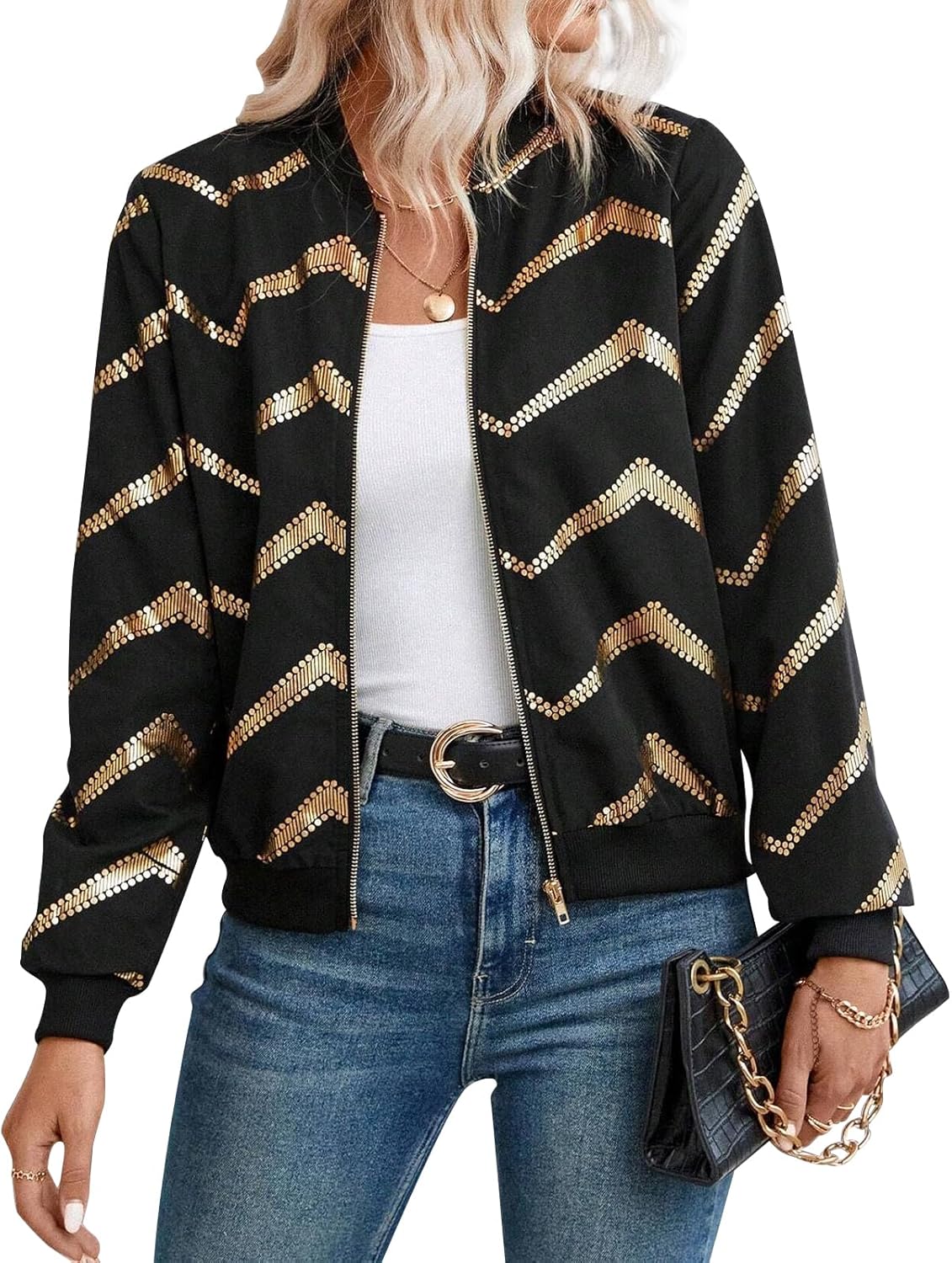 MINTLIMIT Womens Zip Up Sweatshirts Jackets Long Sleeve Lightweight Jacket Casual Loose Outwear Coat