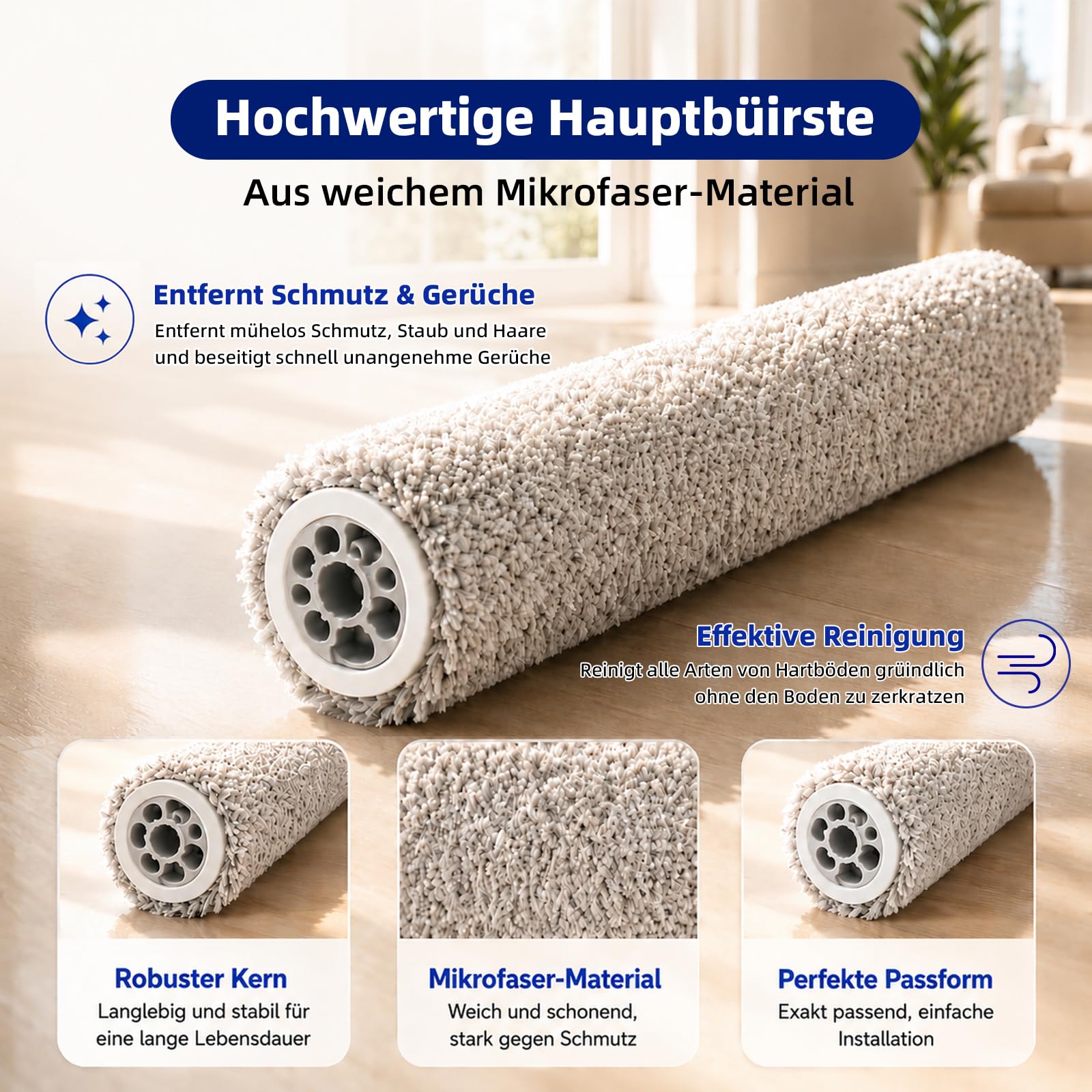 22 Stück Zubehör für Ecovacs Deebot T90 PRO Omni / T90 Omni / X12 PRO Omni Saugroboter | 2 Hauptbürste, 6 Staubbeutel, 4 Filter, 3 Roller Wischwalze, 6 Seitenbürsten