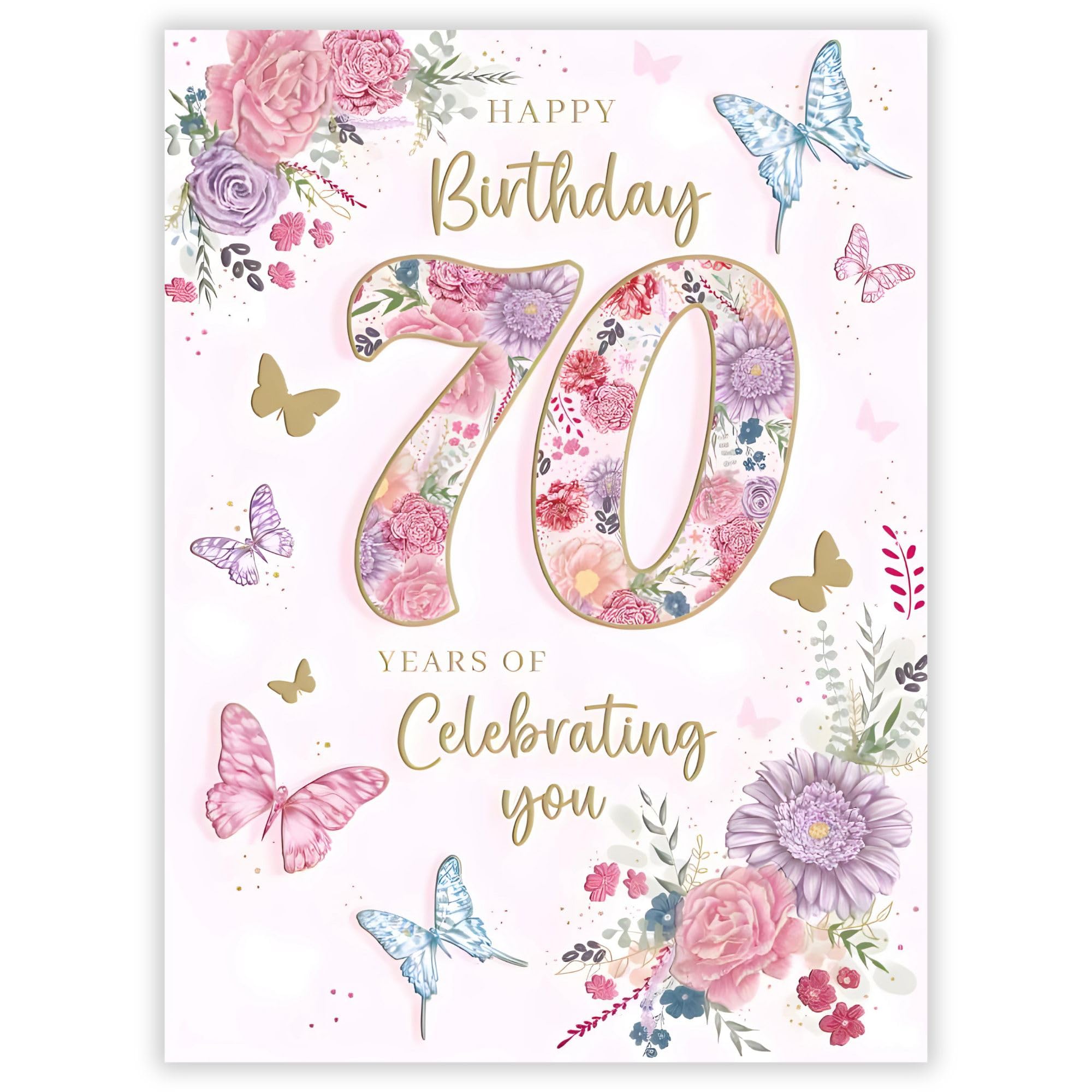 Mam 70th Birthday Card - Special Thoughts
