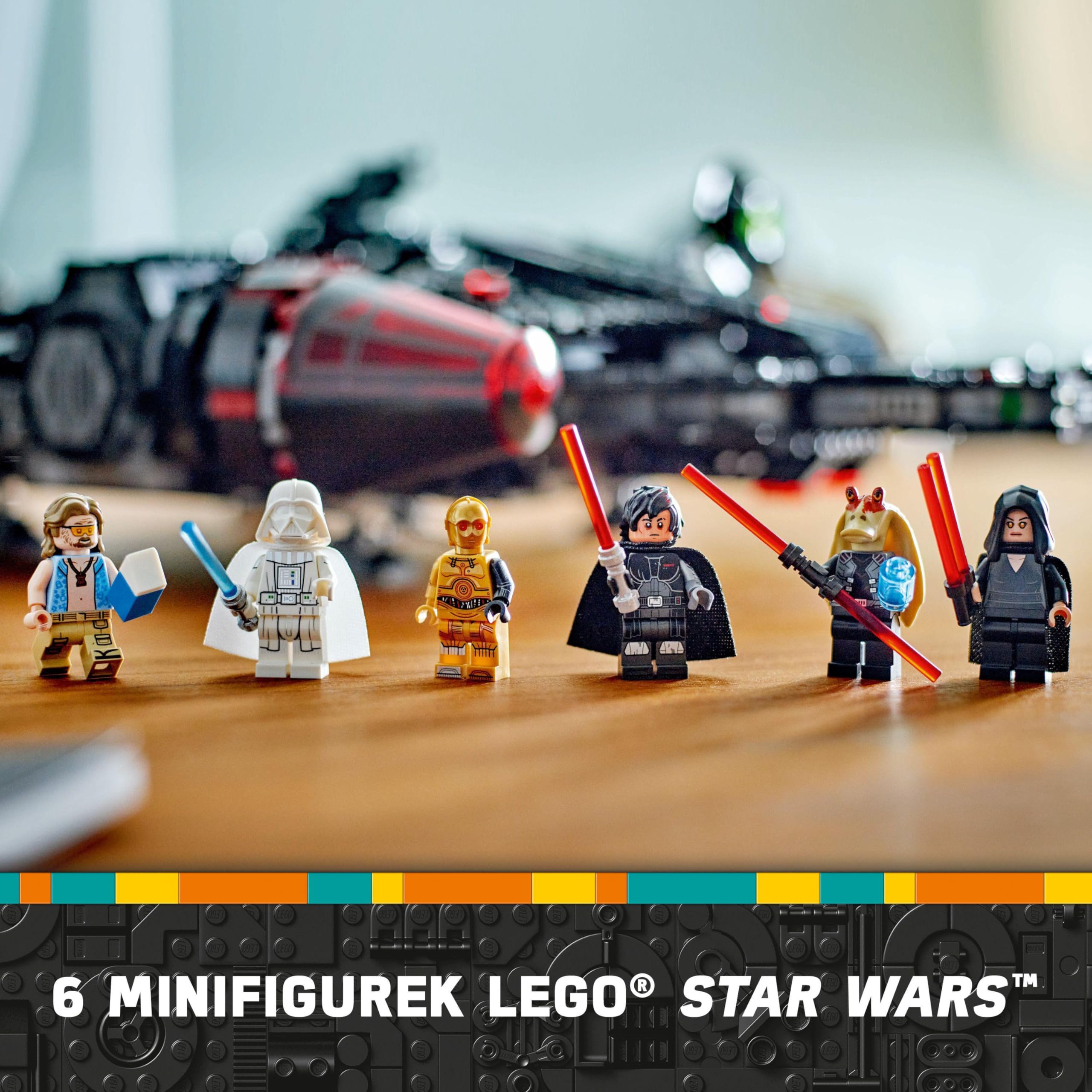 LEGO Star Wars Mroczny Sokół Millennium 75389 | Statek kosmiczny, zabawka dla 10-latka, prezent Star Wars dla dzieci, klocki dla chłopca i dziewczynki, 1579 elementów