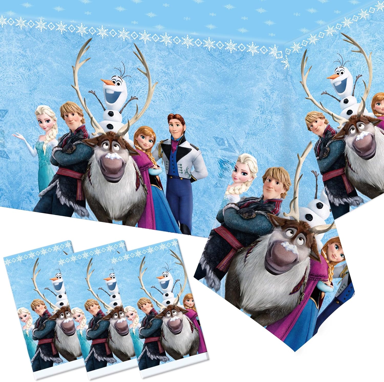 3pcs Winter Party Decoration Table Cover Winter Themed