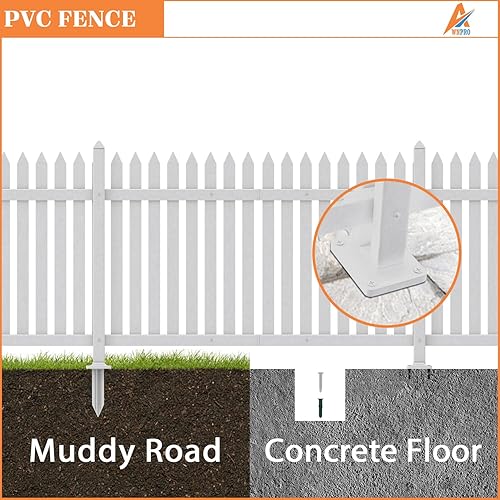 Miniatura 10 de Paneles de valla de vinilo rectos de 30 pulgadas de alto x 84 pulgadas de ancho, valla decorativa blanca para jardín, patio, piscina, pasillos (34