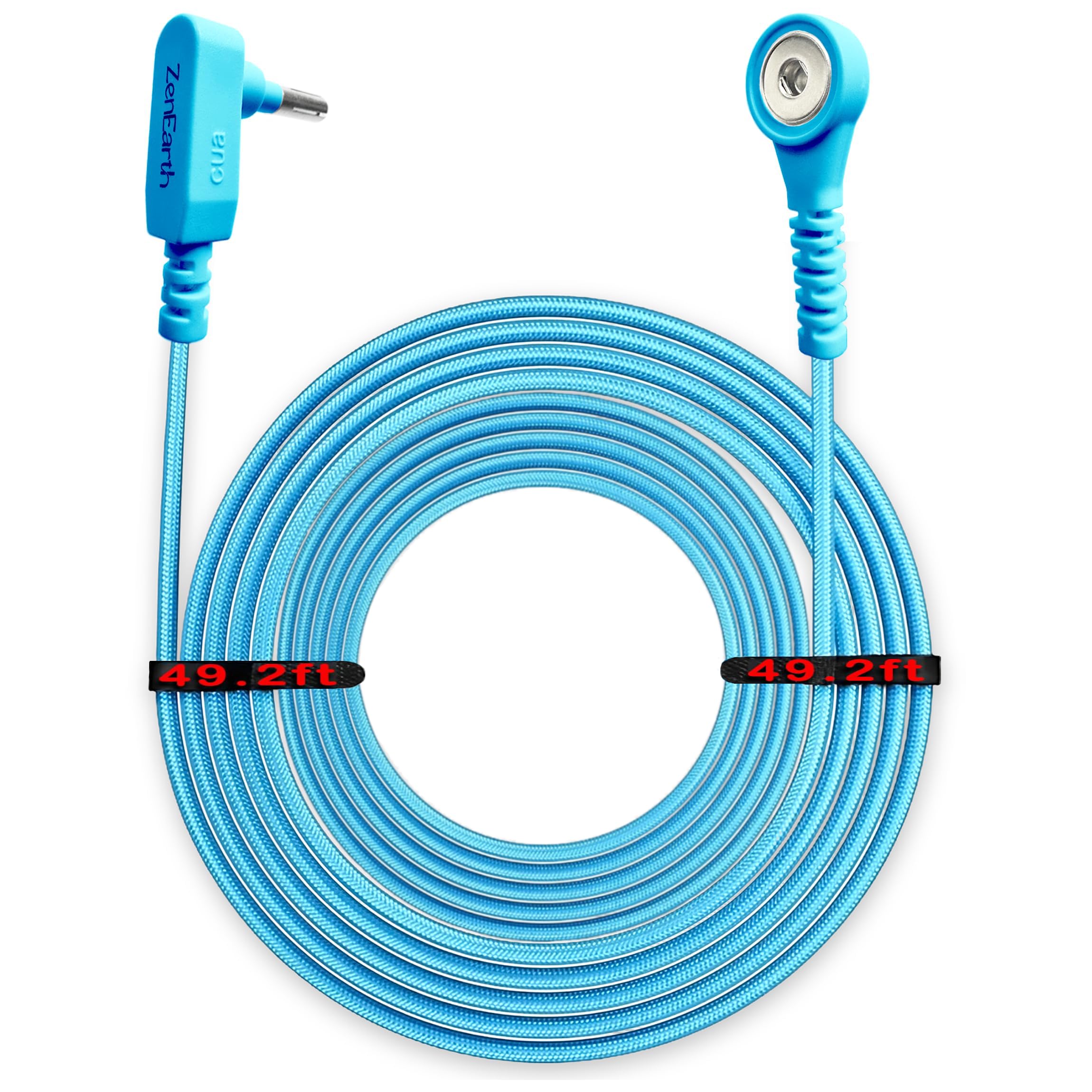 ZenEarth Grounding Cord, 49.2ft Heavy-Duty Universal Grounding Wire for Sheets, Mats, Pillowcases & More