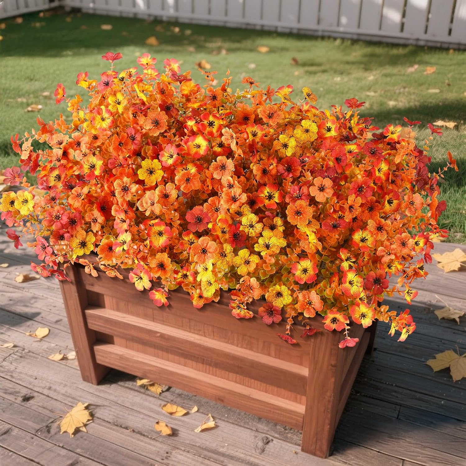 Artificial Fall Flowers for Decoration Fake Flowers Outdoor Artificial Plants, 12 Bundles Faux Mums Autumn Plastic Flower UV Resistant for Porch Patio Home Yard Garden Window Box Pot Planters Artificial Fall Flowers for Decoration Fake Flowers Outdoor Artificial Plants, 12 Bundles Faux Mums Autumn Plastic Flower UV Resistant for Porch Patio Home Yard Garden Window Box Pot Planters