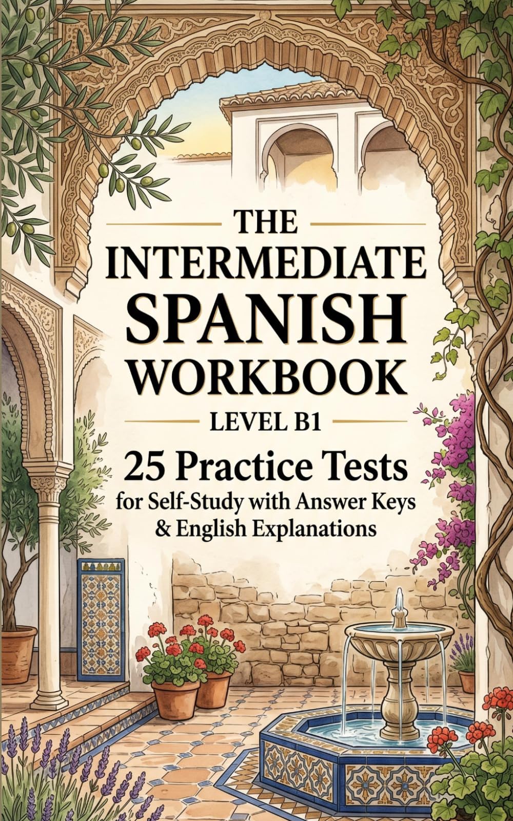 The Intermediate Spanish Workbook Level B1: 25 Practice Tests for Self-Study with Answer Keys & English Explanations