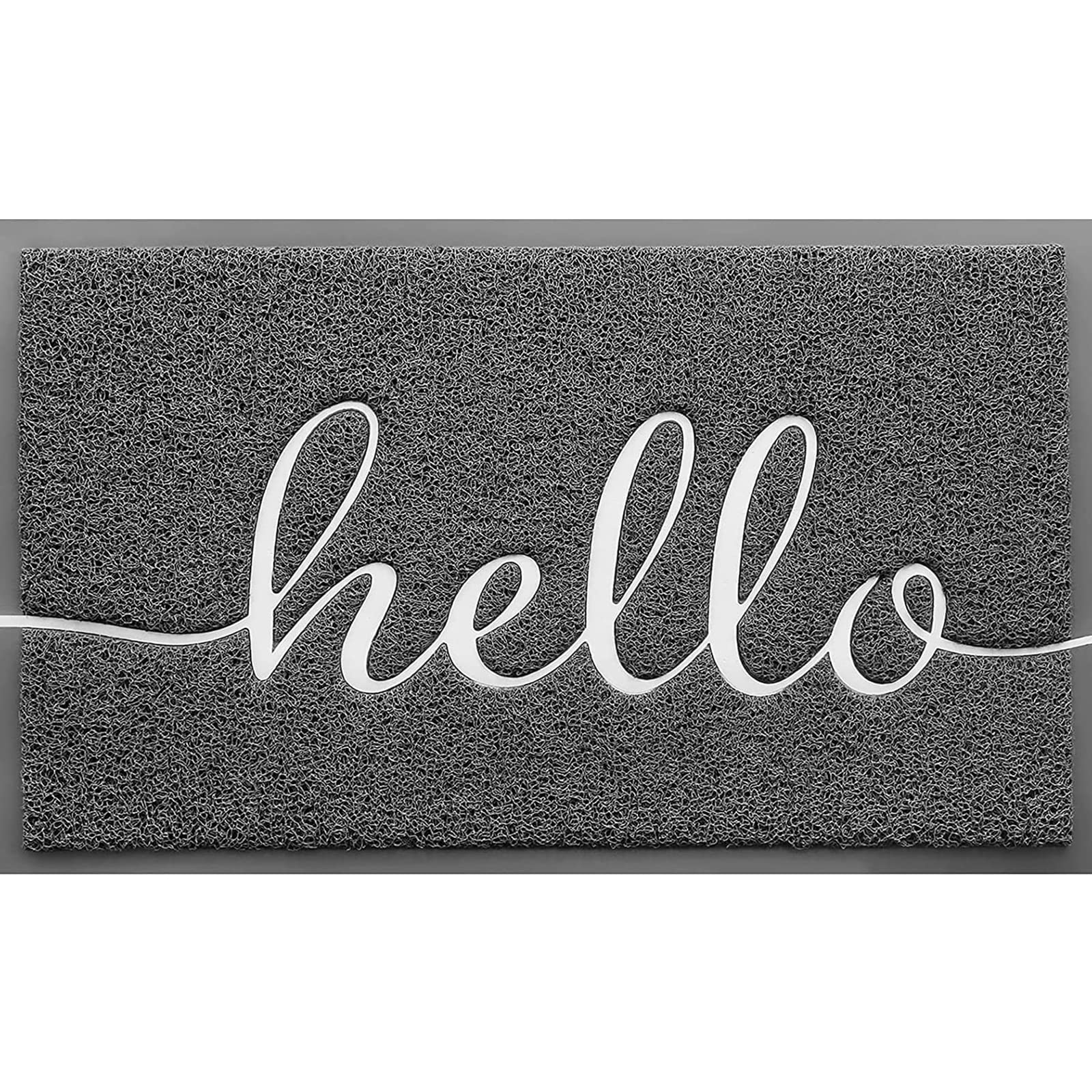 Fireosma Door Mat (30"x17.5",Grey), Durable Welcome Mat Low Profile Floor Mat Front Doormat Non Slip Mats Entrance Easy to Clean Doormat, for Entryway, Patio, High Traffic Areas