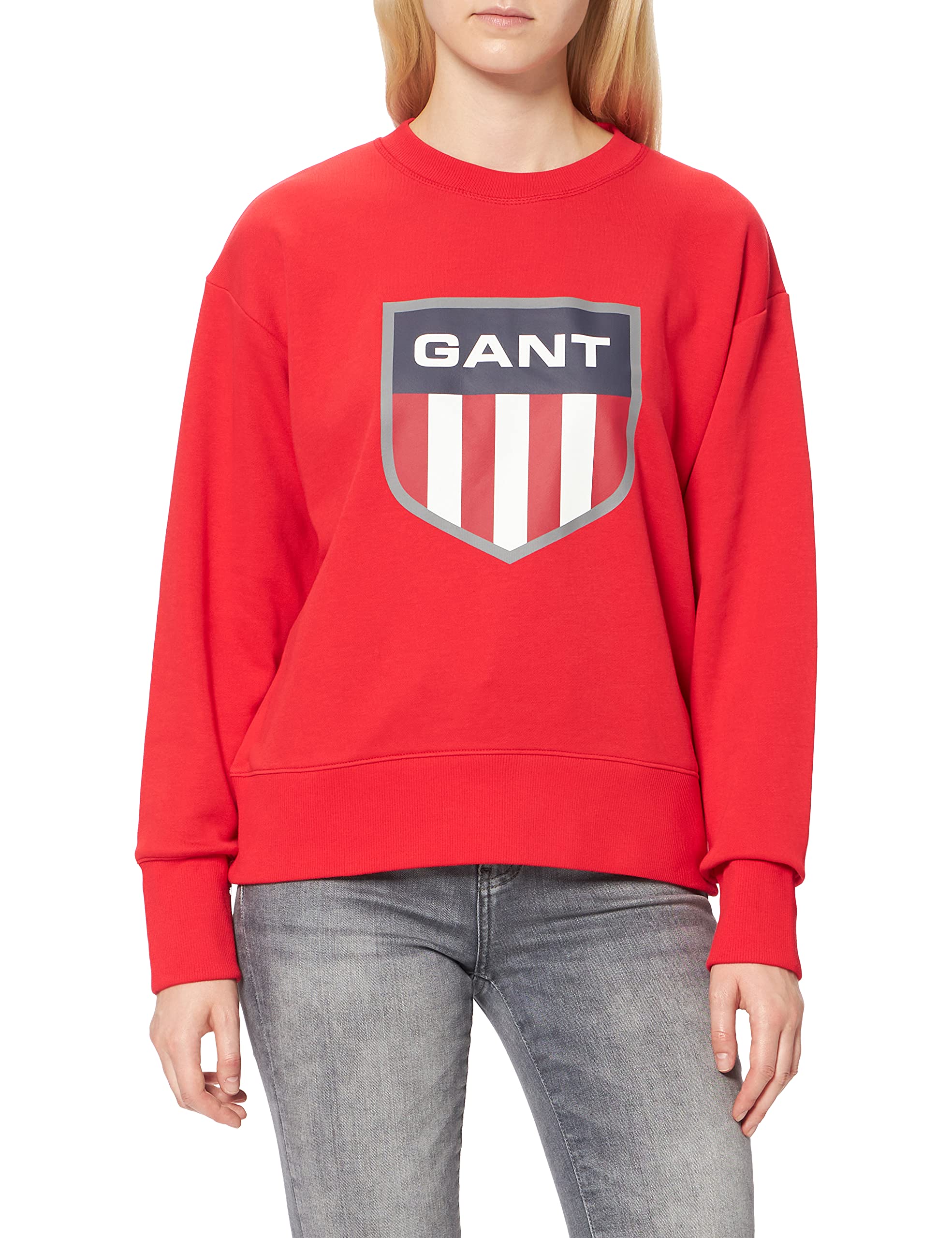 GANT Shield C-neck Sweat In Blue | UK