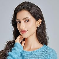 Vista 55 de Natural Stone Stud Earrings for Women 8mm Sterling Silver Genuine Gemstone Earrings Handmade Sterling Silver Crystal Stud Earrings for Women