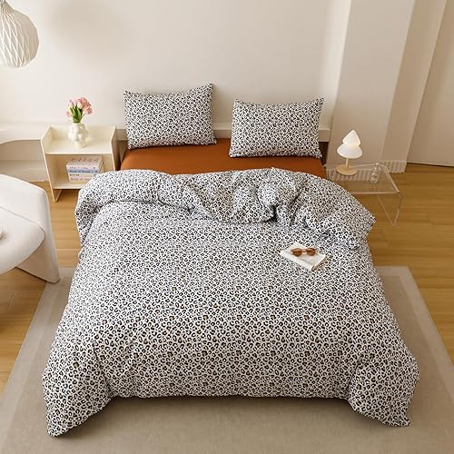 Miniatura 145 de Luxlovery - Juego de edredón azul neblina, tamaño matrimonial, minimalista, azul polvoriento, edredones de algodón suaves y transpirables, azul