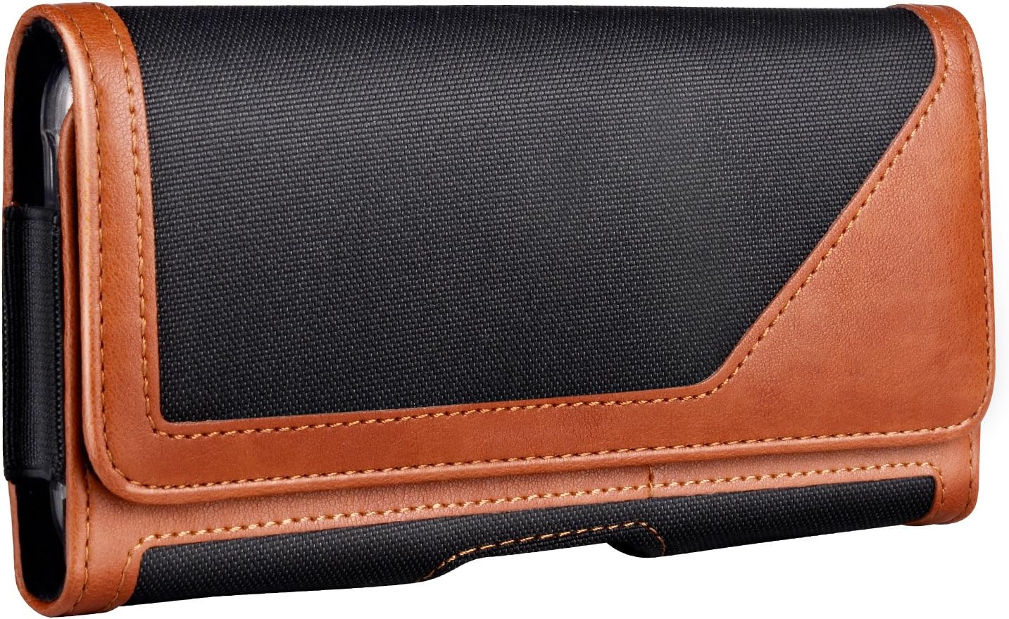 iPhone Xs Max Holster Case, iPhone 8 Plus Case, Mopaclle Nylon Leather Belt Clip Case Carrying Cellphone Pouch Holder for iPhone Xs Max/iPhone 8 Plus/iPhone 7Plus - Built in ID Card Slot Wallet Case