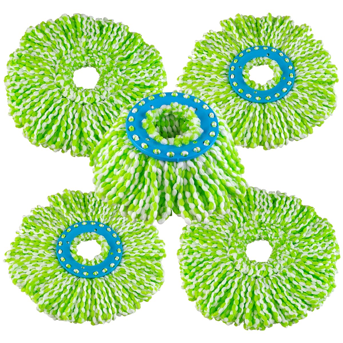 Primeway® Microfibre Replacement Mop Head (Refill) | Pack of 5 (38 cm, Green) (B09LNJTS83) Amazon Price History, Amazon Price Tracker