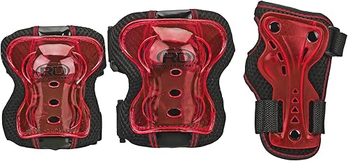 Miniatura 4 de Roller Derby Trac Star - Patines de ruedas ajustables para niño con equipo de protección, tamaño ajustable, paquete de tres equipos de protección