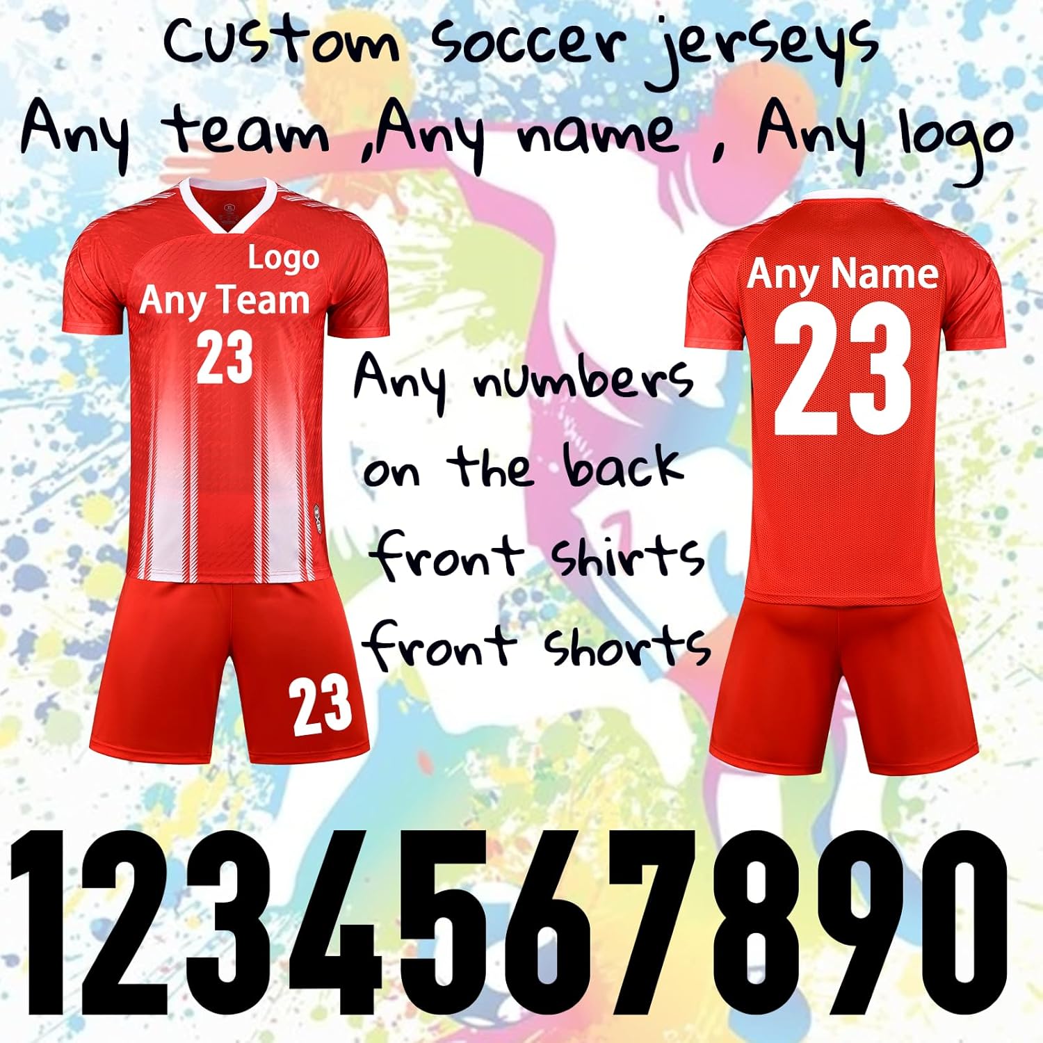 Personalized Soccer Jersey for Adults Kids Men Women Custom Soccer Shirt and Shorts with Name Team Number Logo - Image 2