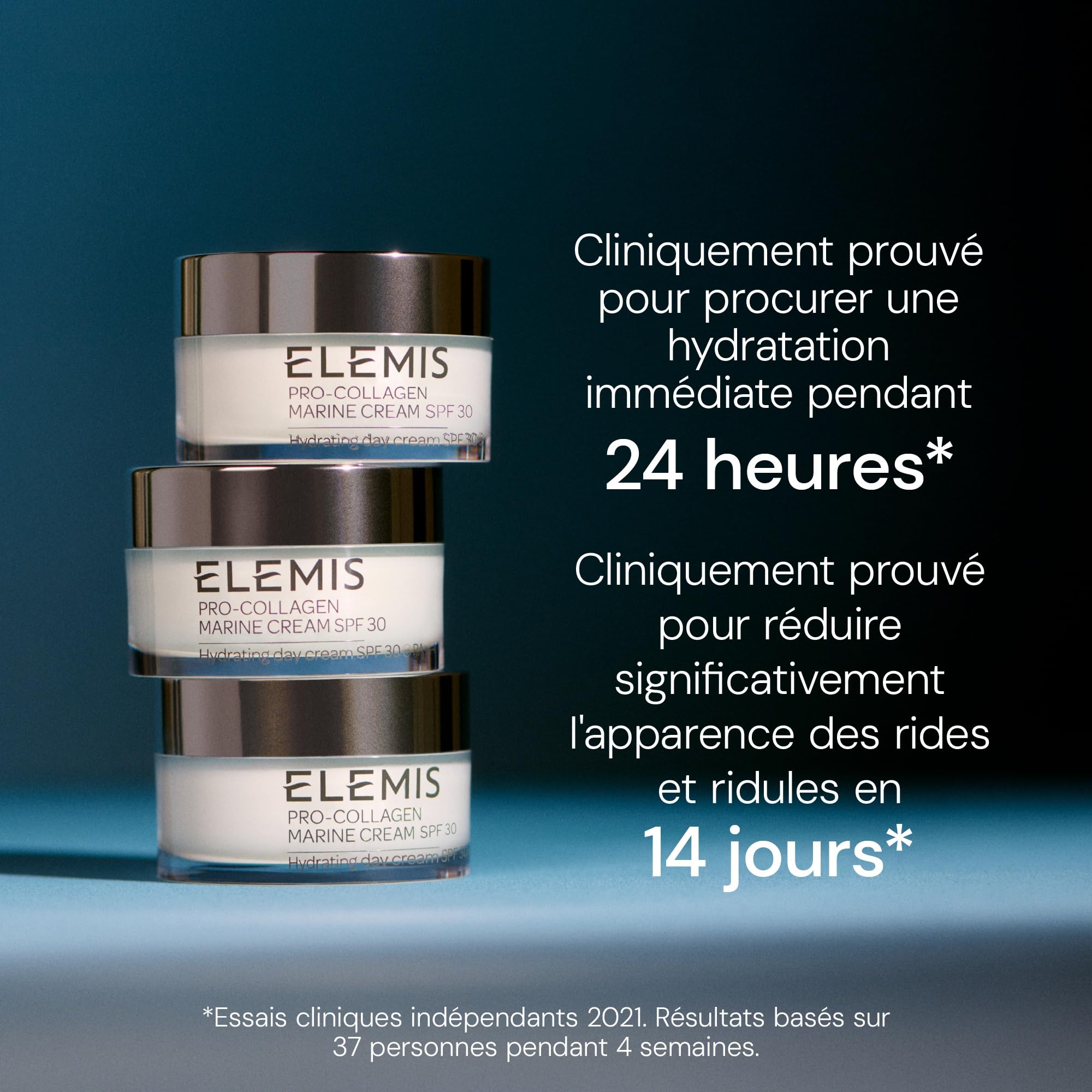 ELEMIS gel crème marine pro-collagène avec spf30, hydratant visage lissant 3 en 1 à la chlorella, ginkgo biloba & padina pavonica, pour jour