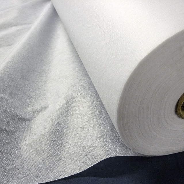 Lightweight Fusible Iron On Premium Interfacing Fabric 90cm Wide (Per Metre) (White)