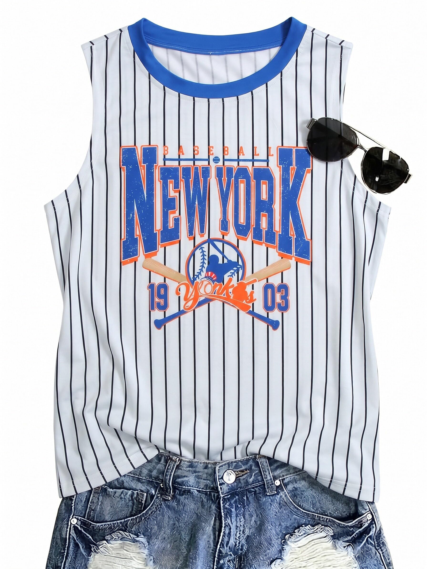 Baseball Tank Tops for Women: Game Day Shirt Graph...