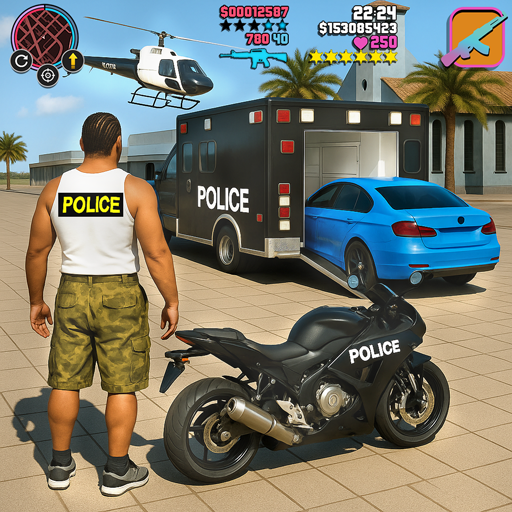 Offroad US Police Car Driving Simulator - Vegas Crime City Gangster Squad - Cop Bike Chase Street Fighting Games 3D