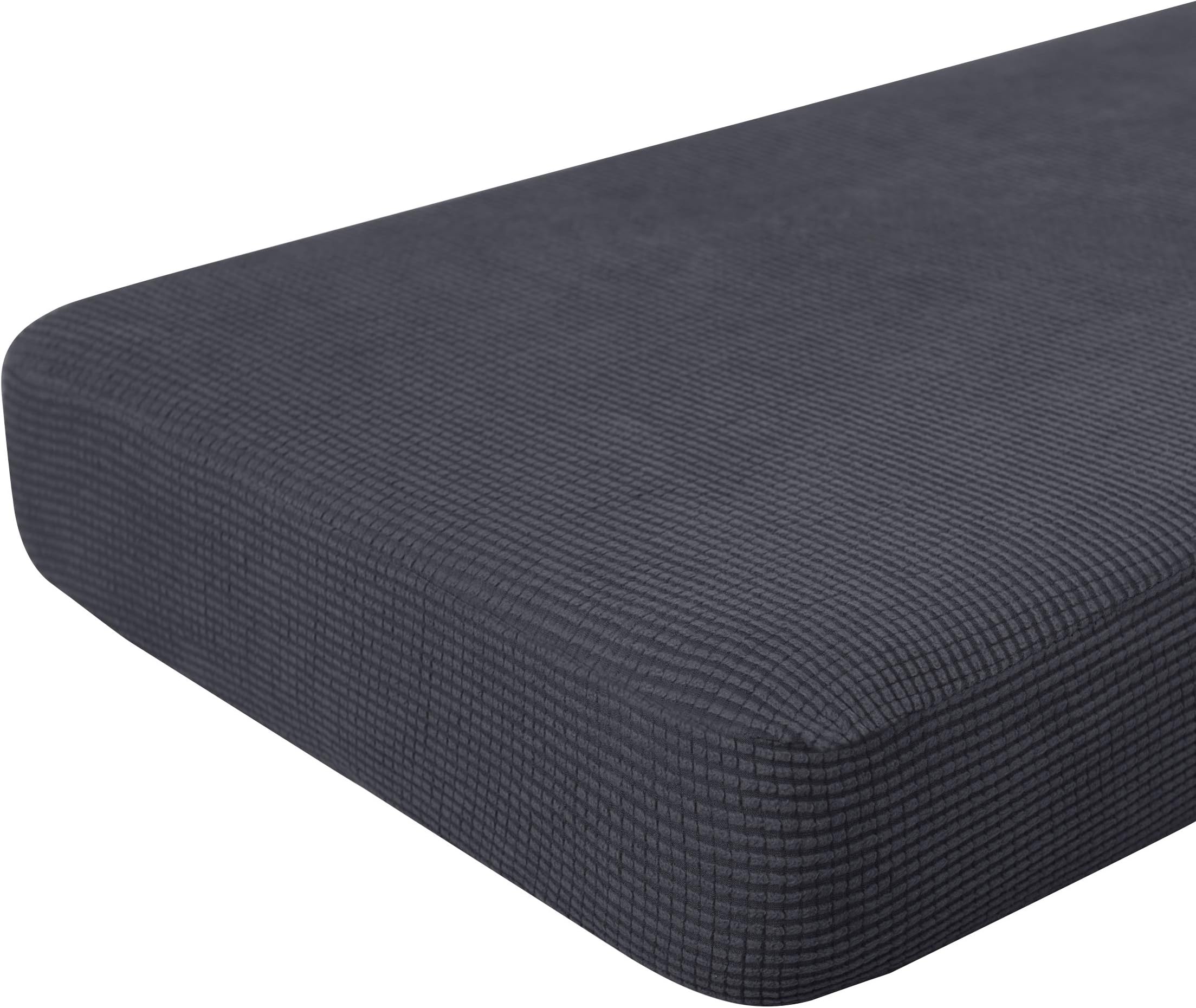Hokway (Large, Grey) - Stretch Couch Cushion Slipcovers Reversible Cushion Protector Slipcovers Sofa Cushion Protector Covers(Grey, Large)