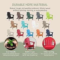 Vista 60 de WestinTrends Malibu - Juego de 2 sillas Adirondack plegables de polietileno para exteriores, color lima