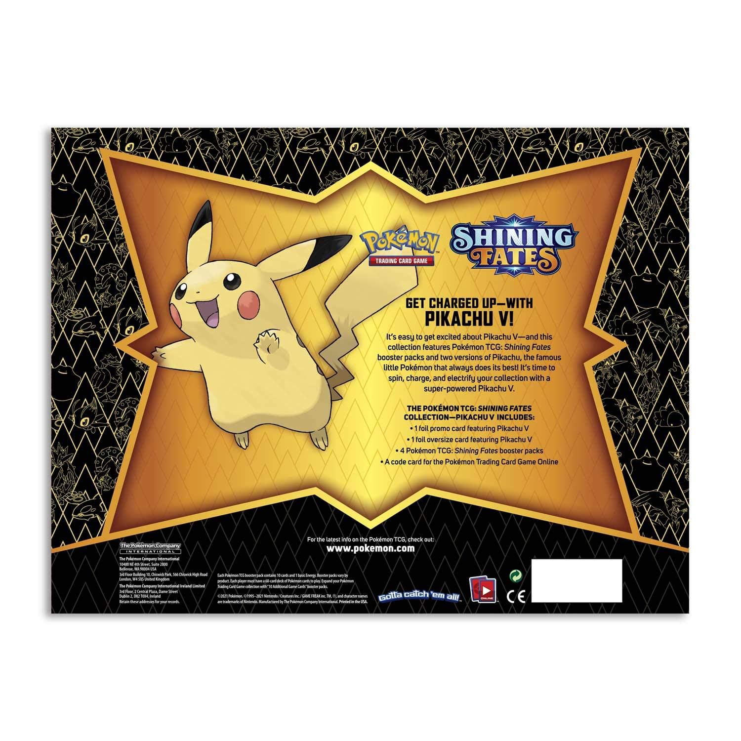 Amazon.com: Pokemon TCG: Shining Fates Collection Pikachu V Box : Toys &  Games