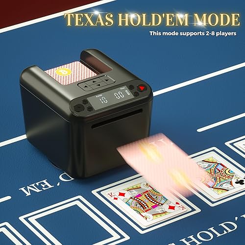 Miniatura 2 de Distribuidor automático de tarjetas, máquina distribuidora de tarjetas giratoria de 360° para UNO Casino Games 3 Decks Card Dealer, accesorios de