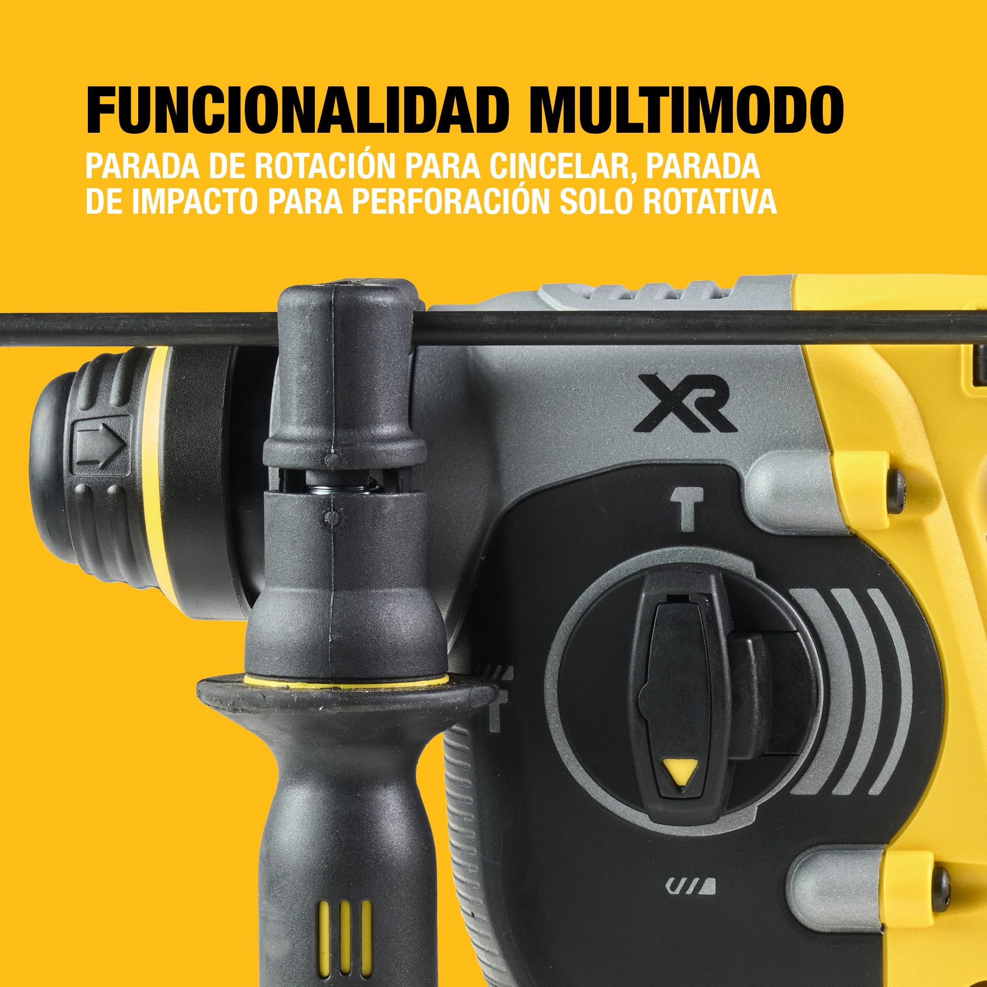 DEWALT Martillo Electroneumático Brushless 24mm SDS-Plus 18V XR, Unidad Sin Batería ni Cargador, DCH273NT-XJ