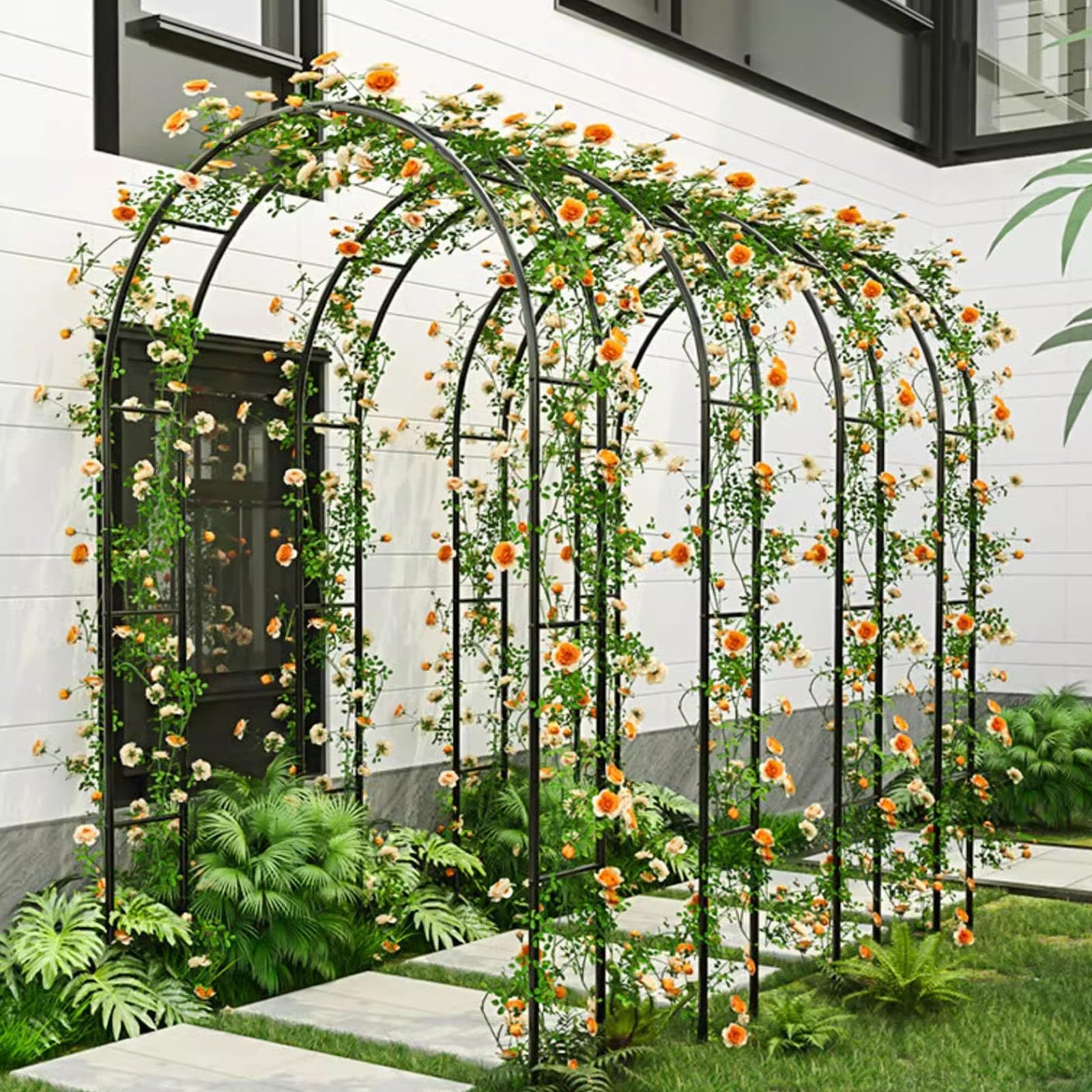 Amazon.co.jp: メタル アーケード バラ アーチ、ガーデニング アーチ