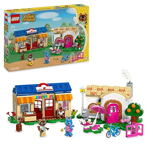 LEGO Animal Crossing Nooks Laden und Sophies Haus Set, kreatives Spielzeug für Kinder mit 2 Mini-Figuren aus der Videospielreihe, Geschenk für Mädchen und Jungen ab 7 Jahren 77050 - Single
