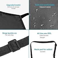 Vista 5 de Gotega Waterproof Rubber Vinyl Apron Adjustable Dishwasher Apron - Apron for Women Men Heavy Duty Work Apron