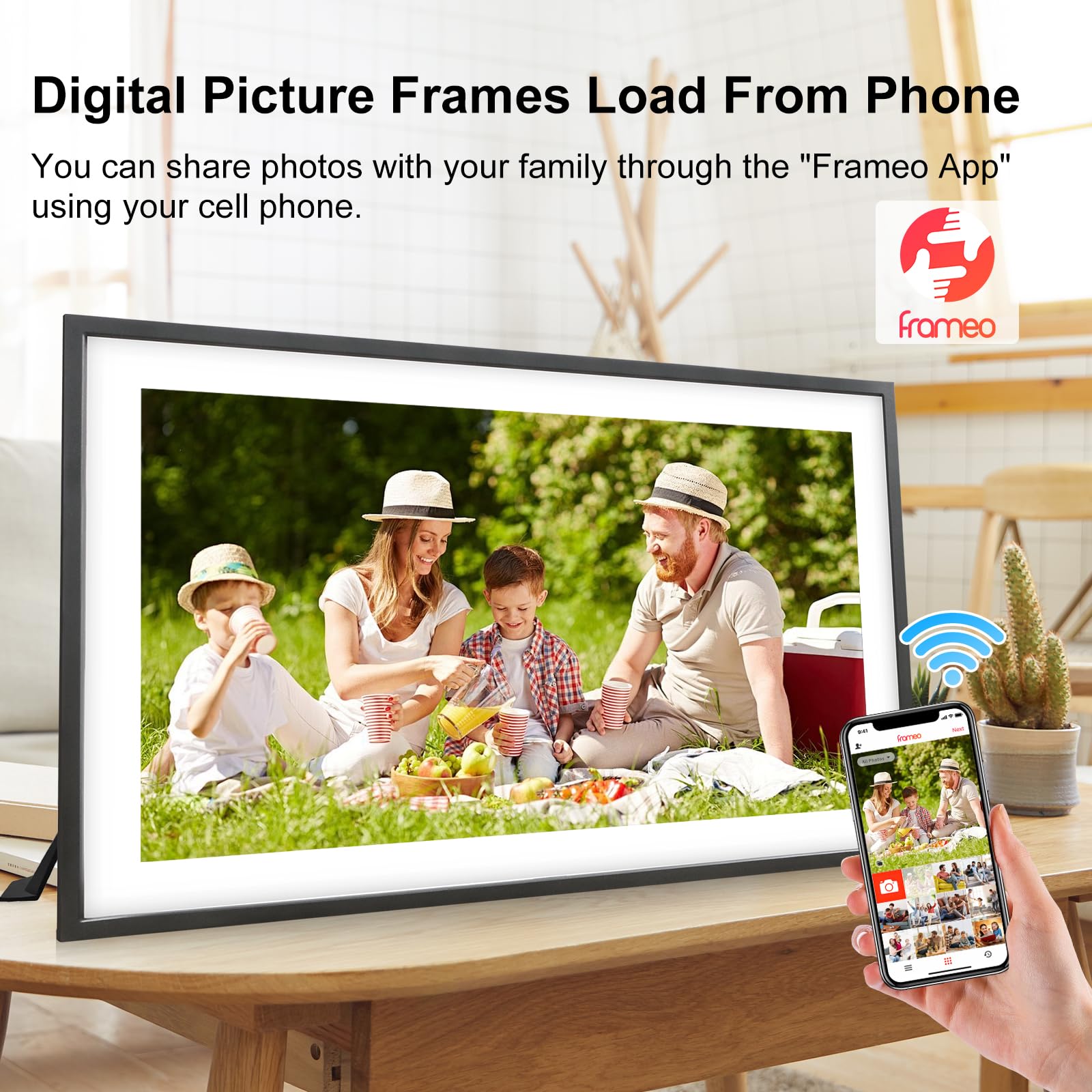Amazon.com : Frameo 15.6 Inch Large Digital Photo Frame, Digital