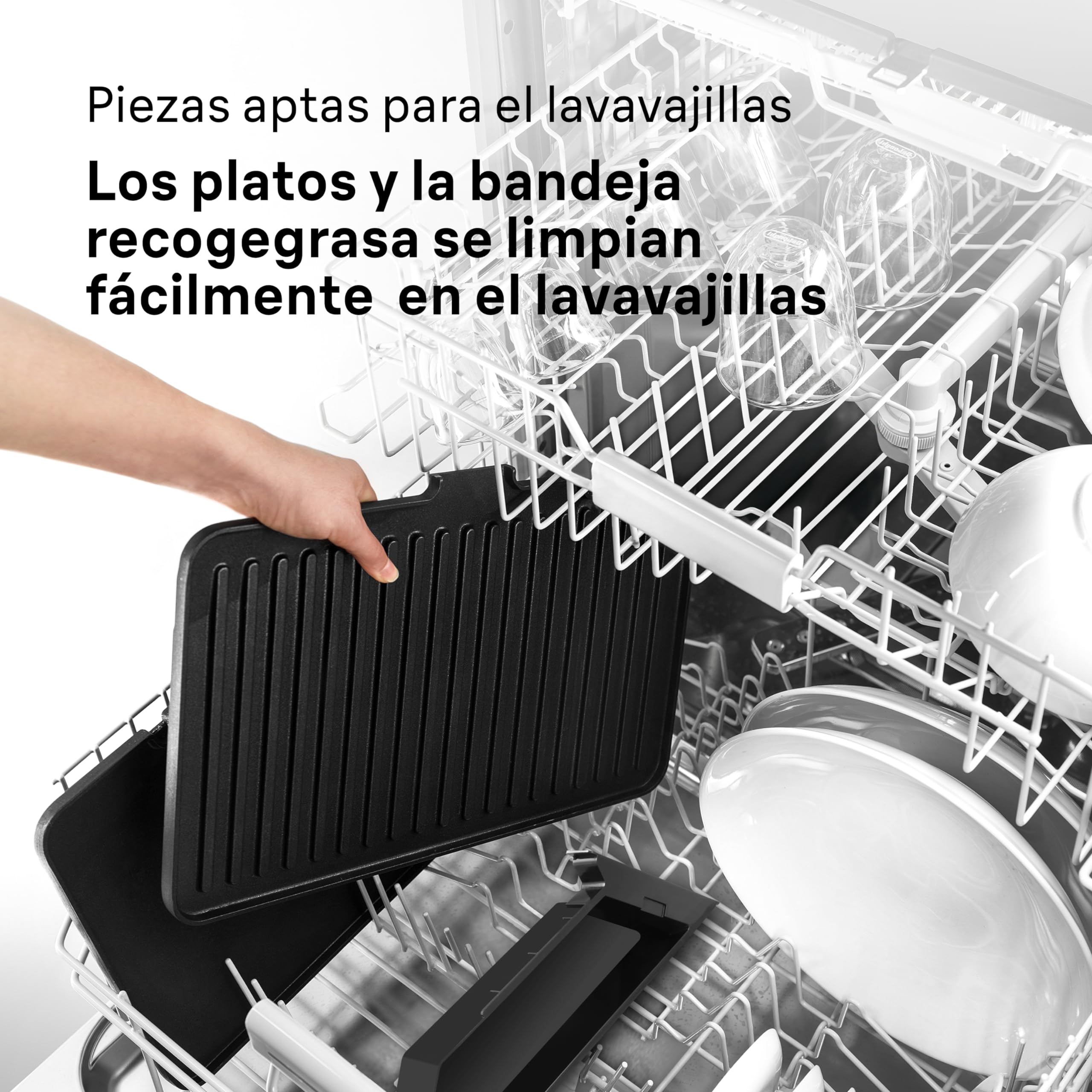 Braun MultiGrill 7 CG 7040, Plancha Cocina Eléctrica con Control Electrónico, 2 Termostatos Independientes, 3 Posiciones de Cocción, Placas Lavables en Lavavajillas, 2000 W, Negro/Acero Inoxidable