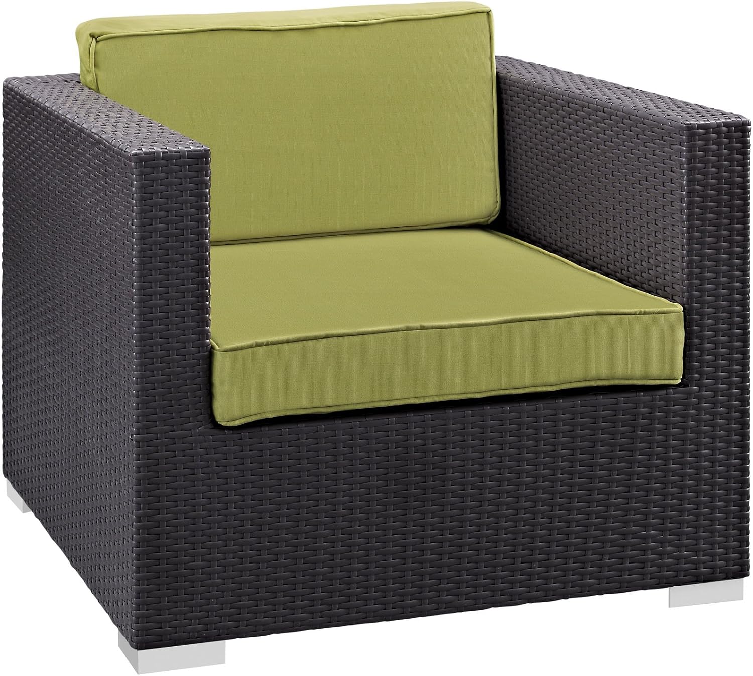 Convene Outdoor Patio Armchair in Espresso Peridot