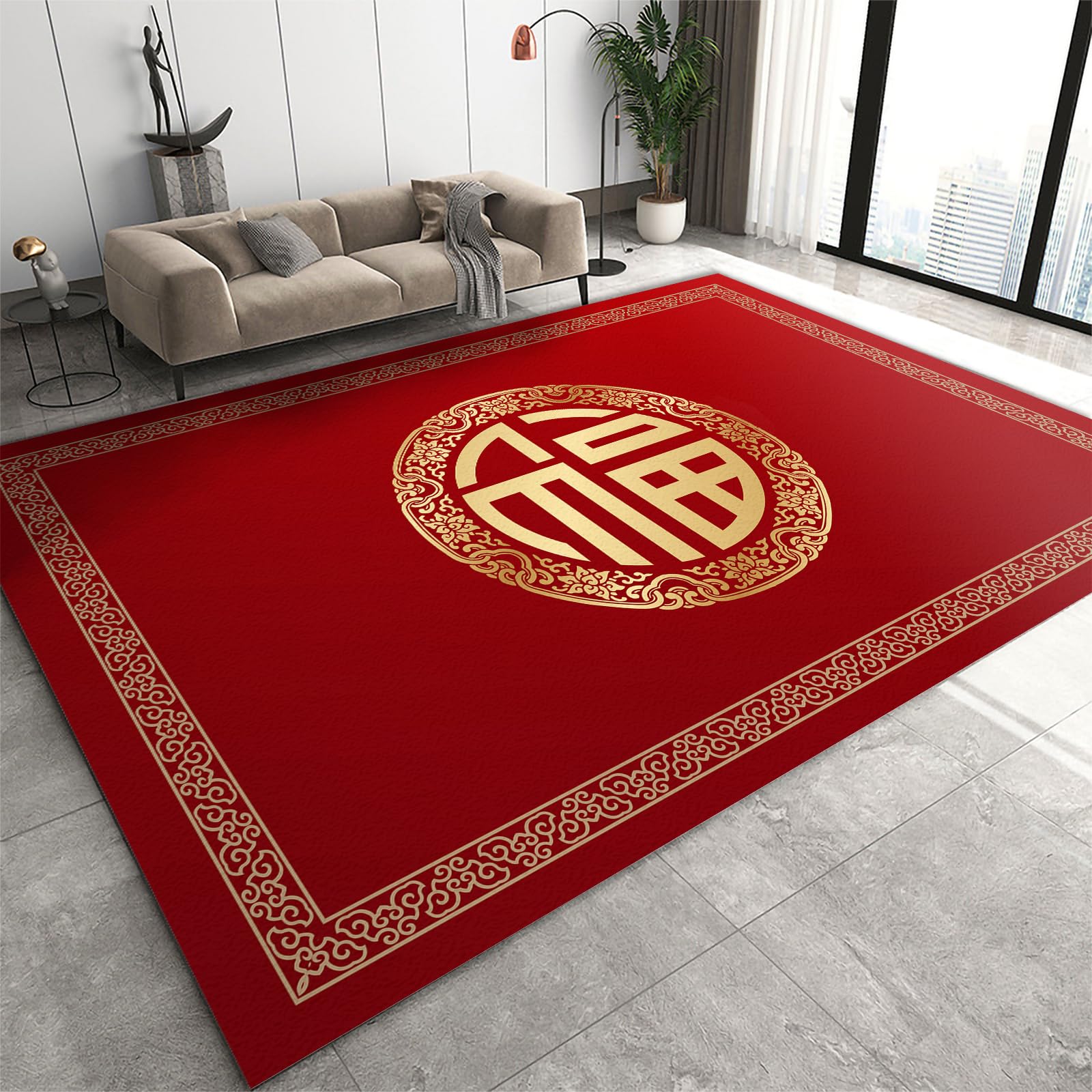 Tapis de l'année du dragon chinois de haute qualité pour grand salon