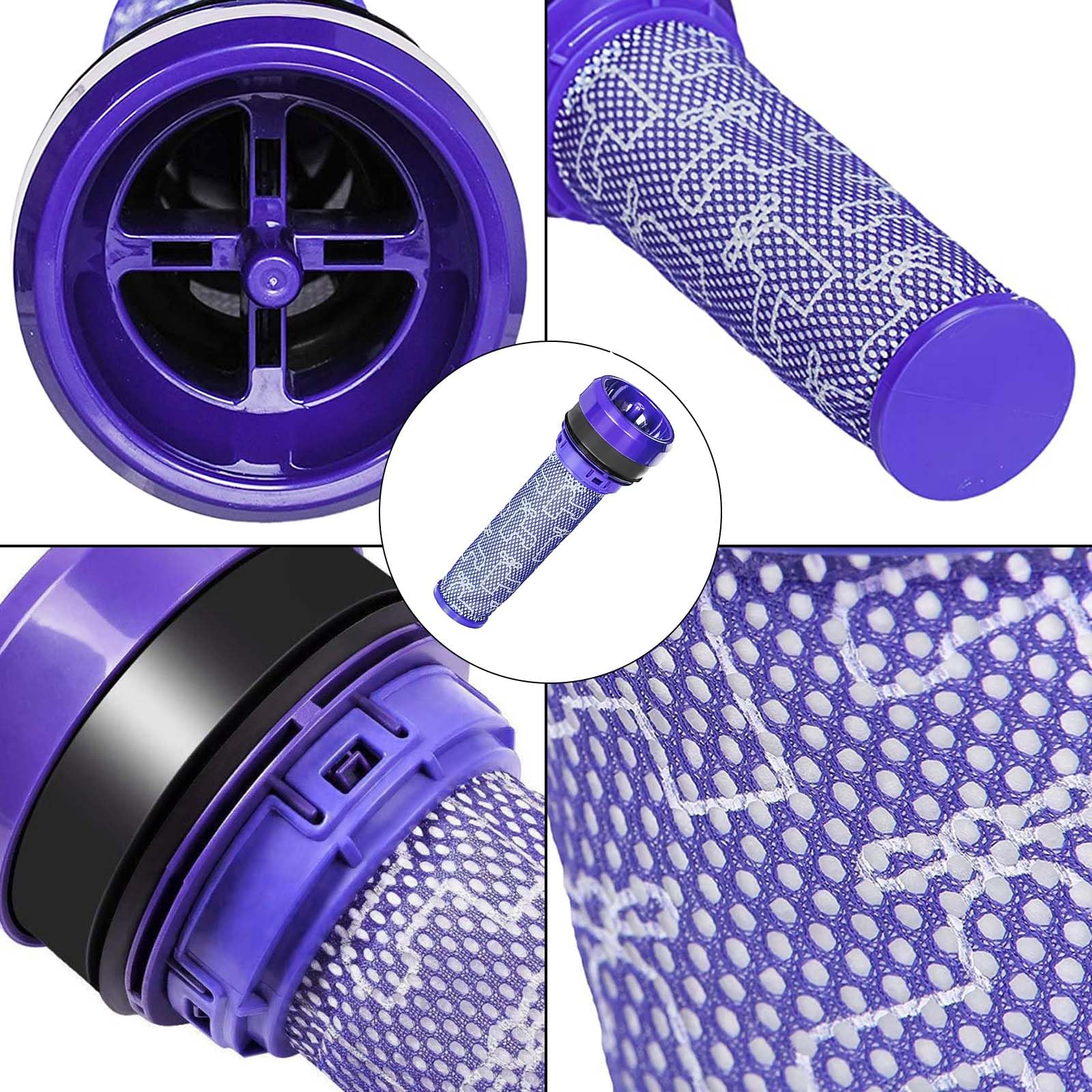 McFilter | 2x filtro pre-motore adatto per Dyson DC28, DC33C, DC37, DC39, DC41 e DC53, filtro di ricambio per aspirapolvere verticale Dyson 923413-01