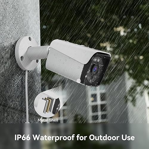 Miniatura 4 de Sistema de cámara de seguridad con cable para exteriores, 4CH 5MP Lite AHD DVR con disco duro de 500G, 4 x 3MP cámara CCTV con cable, kit DVR de