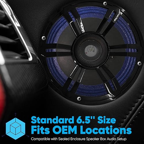 Miniatura 3 de Pyle Altavoz de audio para automóvil de 6.5 pulgadas, altavoz de subwoofer para automóvil de 150 vatios, bobina de voz única de 4 ohmios con borde