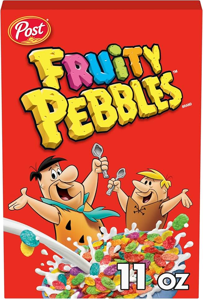 Fruity PEBBLES Breakfast Cereal for Kids, Gluten Free, Made with Sweetened Puffed Rice, 11 oz