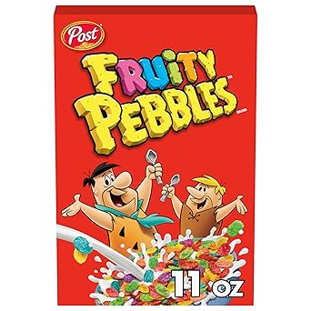 Fruity Pebbles, Breakfast Cereal for Kids, Made with Sweetened Puffed Rice, 11 Ounce