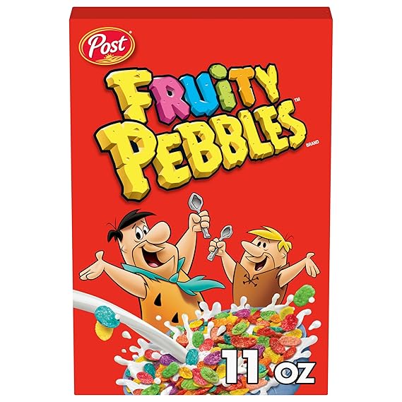 Fruity Pebbles, Breakfast Cereal for Kids, Made with Sweetened Puffed Rice, 11 Ounce