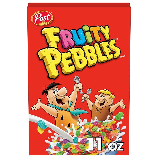 Fruity PEBBLES Breakfast Cereal for Kids Gluten Free Made with Sweetened Puffed Rice 11 oz