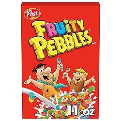 Fruity PEBBLES Breakfast Cereal for Kids, Gluten Free, Made with Sweetened Puffed Rice, 11 oz