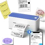 Phomemo 241BT Bluetooth Thermal Label Printer, 4x6 Shipping Label Printer for Small Business, Thermal Printer for Home Use, Shipping Package, Compatible with Canada Post, Ebay, Shopify, UPSP, Pink